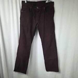 Rag & Bone Pants Mens 34x31 Purple Corduroy RB 15X Straight 5 Pocket USA Casual